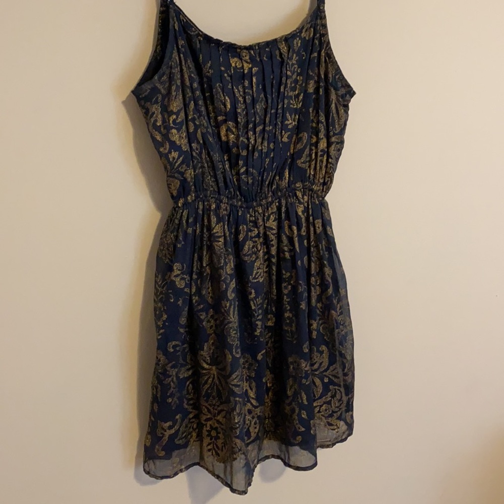 Abercrombie & Fitch Navy and Gold Long Tank - Picture 6 of 9